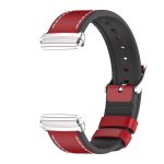 For Redmi Watch 3 Lite / Watch 3 Active Mijobs TPU Leather Watch Band(Red Silver) - Image 3