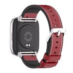 For Redmi Watch 3 Lite / Watch 3 Active Mijobs TPU Leather Watch Band(Red Silver) - Image 4