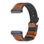 For Redmi Watch 3 Lite / Watch 3 Active Mijobs TPU Leather Watch Band(Brown Black) - Image 3