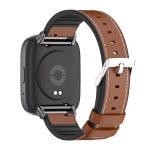 For Redmi Watch 3 Lite / Watch 3 Active Mijobs TPU Leather Watch Band(Brown Black) - Image 4