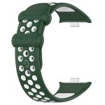 For Redmi Watch 4 Two Color Silicone Sports Watch Band(Dark Green White) - Image 2