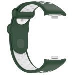 For Redmi Watch 4 Two Color Silicone Sports Watch Band(Dark Green White) - Image 3