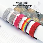 For Samsung Galaxy Watch 42mm Nylon Braided Watch Band    (ΡΟΖ ΣΚΟΥΡΟ ) - Image 3