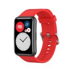 For Huawei Watch Fit TIA-B09 Silicone Watch Band(red)