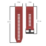 For Garmin Fenix 7X 26mm Horizontal Texture Silicone Watch Band with Removal Tool(Grey) - Image 4