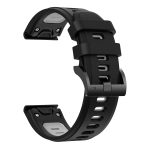 For Garmin Fenix 3 HR 26mm Two-Color Sports Silicone Watch Band(Black+Grey) - Image 2
