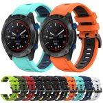 For Garmin Fenix 7X Solar 26mm Two-Color Sports Silicone Watch Band(Black+Grey) - Image 3