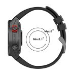 For Garmin Fenix 3 HR 26mm Two-Color Sports Silicone Watch Band(Black+Grey) - Image 7