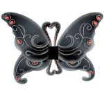 Αποκριάτικα Φτερά Πλάτης Πεταλούδα Μαύρα