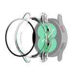 For Samsung Galaxy Watch4 40mm PC Protective Case with Tempered Glass Film(Transparent White)