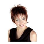 Αποκριάτικη Περούκα Ίσια Καστανή Deluxe με Καρφάκια