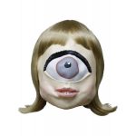 Μάσκα Latex Μονόφθαλμη Με Μαλλιά ) Clown