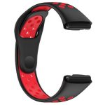 Xiaomi For Redmi Watch 3 Lite / Watch 3 Active Two Color Silicone Watch Band (ΜΑΥΡΟ + ΚΟΚΚΙΝΟ ) - Image 4