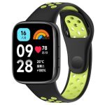 Xiaomi For Redmi Watch 3 Lite / Watch 3 Active Two Color Silicone Watch Band (ΜΑΥΡΟ + ΚΙΤΡΙΝΟ )
