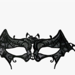 Αποκριάτικη Μάσκα Ματιών Μαύρη με Δαντέλα