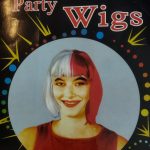 Αποκριάτικη Περούκα Καρέ Κόκκινη-Άσπρη