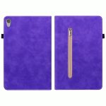 For Lenovo Tab M10 HD 2nd Gen TB-X306X Skin Feel Solid Color Zipper Leather Tablet Case(Purple) - Image 2