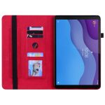 For Lenovo Tab M10 HD 2nd Gen TB-X306X Skin Feel Solid Color Zipper Leather Tablet Case(Red) - Image 3