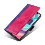For TCL 30 SE/306/305/Sharp Aqous V6/V6 Plus Contrast Color Side Buckle Leather Phone Case(Purple + Rose Red) - Image 2