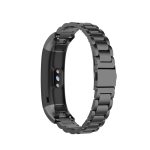 For Huawei Band 4 Pro (TER-B29S) / Band 3 Pro (TER-B29) / Band 3 (TER-B09) Three Beads Steel Wrist Strap Watchband(Black) - Image 2