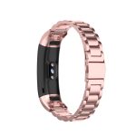 For Huawei Band 4 Pro (TER-B29S) / Band 3 Pro (TER-B29) / Band 3 (TER-B09) Three Beads Steel Wrist Strap Watchband(Rose Pink) - Image 2