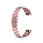 For Huawei Band 4 Pro (TER-B29S) / Band 3 Pro (TER-B29) / Band 3 (TER-B09) Three Beads Steel Wrist Strap Watchband(Rose Pink) - Image 3