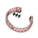 For Huawei Band 4 Pro (TER-B29S) / Band 3 Pro (TER-B29) / Band 3 (TER-B09) Three Beads Steel Wrist Strap Watchband(Rose Pink) - Image 5