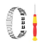 For Huawei Band 4 Pro (TER-B29S) / Band 3 Pro (TER-B29) / Band 3 (TER-B09) Three Beads Steel Wrist Strap Watchband(Silver) - Image 6