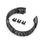 For Huawei Honor Band 4 (CRS-B19) / Honor Band 5 (CRS-B19S) Three Beads Steel Wrist Strap Watchband(Black) - Image 5