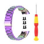 For Huawei Honor Band 4 (CRS-B19) / Honor Band 5 (CRS-B19S) Three Beads Steel Wrist Strap Watchband(Colorful) - Image 6