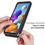 For Samsung Galaxy A21s Starry Sky Solid Color Series Shockproof PC + TPU Protective Case(Black) - Image 3