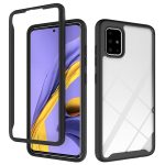 For Samsung Galaxy A71 5G Starry Sky Solid Color Series Shockproof PC + TPU Protective Case(Black)