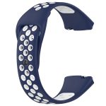 For Redmi Watch 3 Lite / Watch 3 Active Two Color Silicone Watch Band(Midnight Blue White) - Image 3