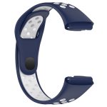 For Redmi Watch 3 Lite / Watch 3 Active Two Color Silicone Watch Band(Midnight Blue White) - Image 4