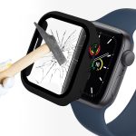 ENKAY Hat-Prince 2 in 1 PC Frame + 9H Tempered Glass Protector Full Coverage Case For Apple Watch Series 8 / 7 45mm(Black)