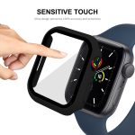 ENKAY Hat-Prince 2 in 1 PC Frame + 9H Tempered Glass Protector Full Coverage Case For Apple Watch Series 8 / 7 45mm(Black) - Image 5