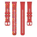For Huawei Band 8 ENKAY Hat-Prince Full Coverage Screen Protector + Adjsutable Silicone Sport Loop Strap Watchband(Red) - Image 2