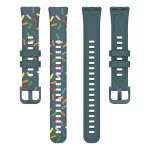 For Huawei Band 8 ENKAY Hat-Prince Full Coverage Screen Protector + Adjsutable Silicone Sport Loop Strap Watchband(Green) - Image 2