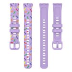For Huawei Band 8 ENKAY Hat-Prince Full Coverage Screen Protector + Adjsutable Silicone Sport Loop Strap Watchband(Purple) - Image 2
