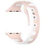 For Apple Watch Ultra 49mm Double Color Silicone Watch Band(Pink+White) - Image 2