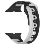 For Apple Watch Ultra 49mm Double Color Silicone Watch Band(Black+Grey) - Image 2