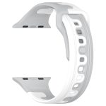 For Apple Watch 7 45mm Double Color Silicone Watch Band(Grey+White) - Image 2