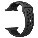 For Apple Watch Ultra 49mm&Watch Ultra 2 49mm / Series 9&8&7 45mm / SE 3&SE 2&6&SE&5&4 44mm / 3&2&1 42mm Fashionable Classical Silicone Sport Watch Band (Black) - Image 5