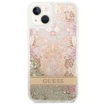 Guess Liquid Glitter Paisley Back Cover Σιλικόνης Gold (iPhone 14 Plus)