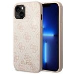 Guess 4G Metal Gold Logo Back Cover Πλαστικό Ροζ (iPhone 14 Plus)