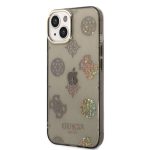 Guess Peony Glitter Back Cover Πλαστικό / Σιλικόνης Μαύρο (iPhone 14)