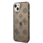 Guess Peony Glitter Back Cover Πλαστικό / Σιλικόνης Μαύρο (iPhone 14 Plus)
