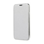 ELECTRO BOOK For XIAOMI Redmi Note 8 Pro FORCELL Case Of 100% Natural Leather & TPU Silver