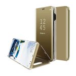 Book Case Clear View Stand for Huawei P20 Lite -Gold