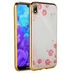 Forcell FRAME FLORA gel χρυσή θήκη για HUAWEI Y5 (2019)